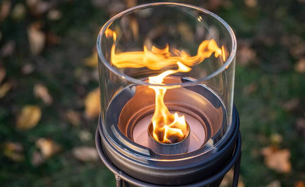 Lichtglas-Aufsatz für das Schmelzfeuer Camping