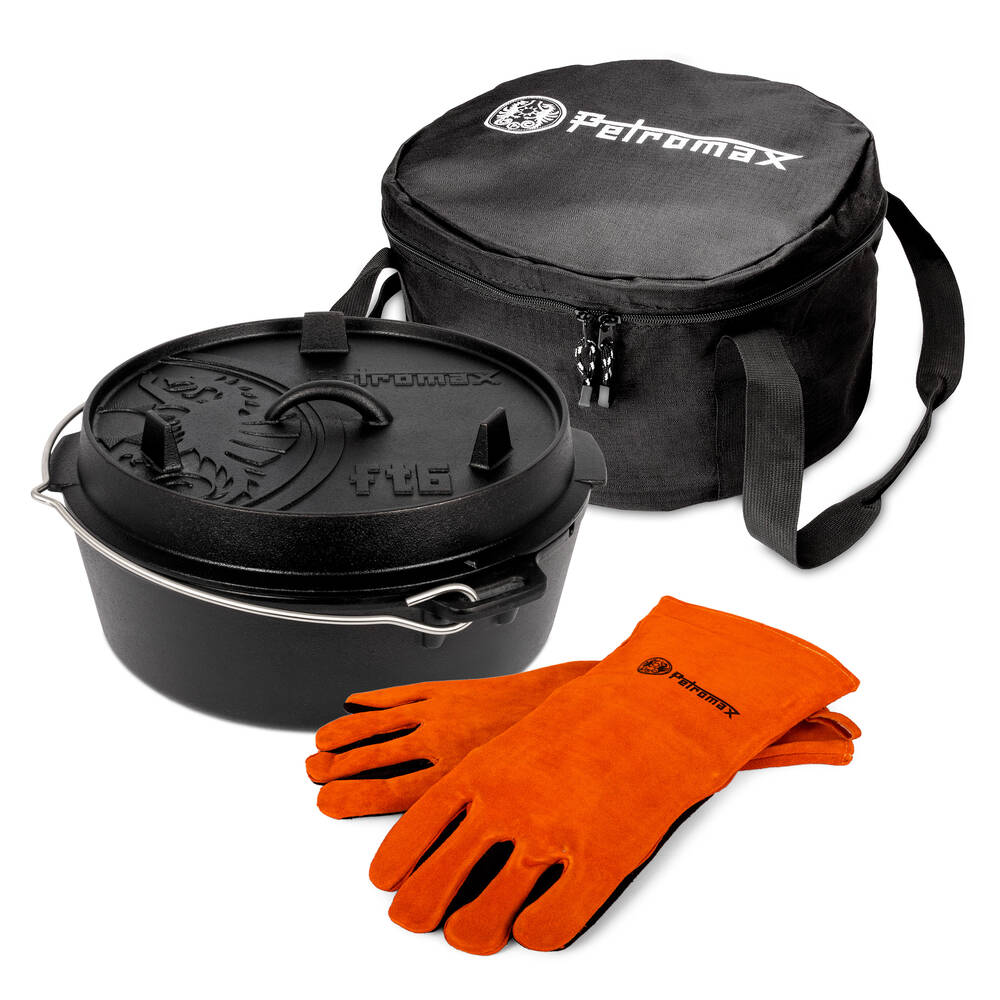 Petromax Dutch Oven Set(s) - der Klassiker Set 5 / Klassiker - ft 6 (planer Boden)