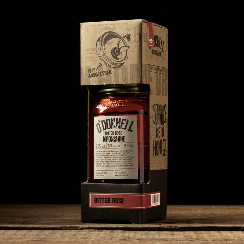 O'Donnell Geschenkset (Kombiset) - (700ml Glas + Ausgießer) Bitter Rose
