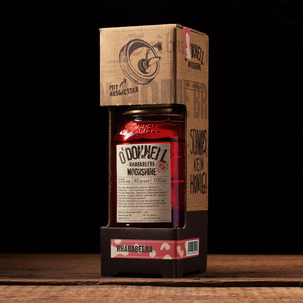 O'Donnell Geschenkset (Kombiset) - (700ml Glas + Ausgießer) Rhababeera
