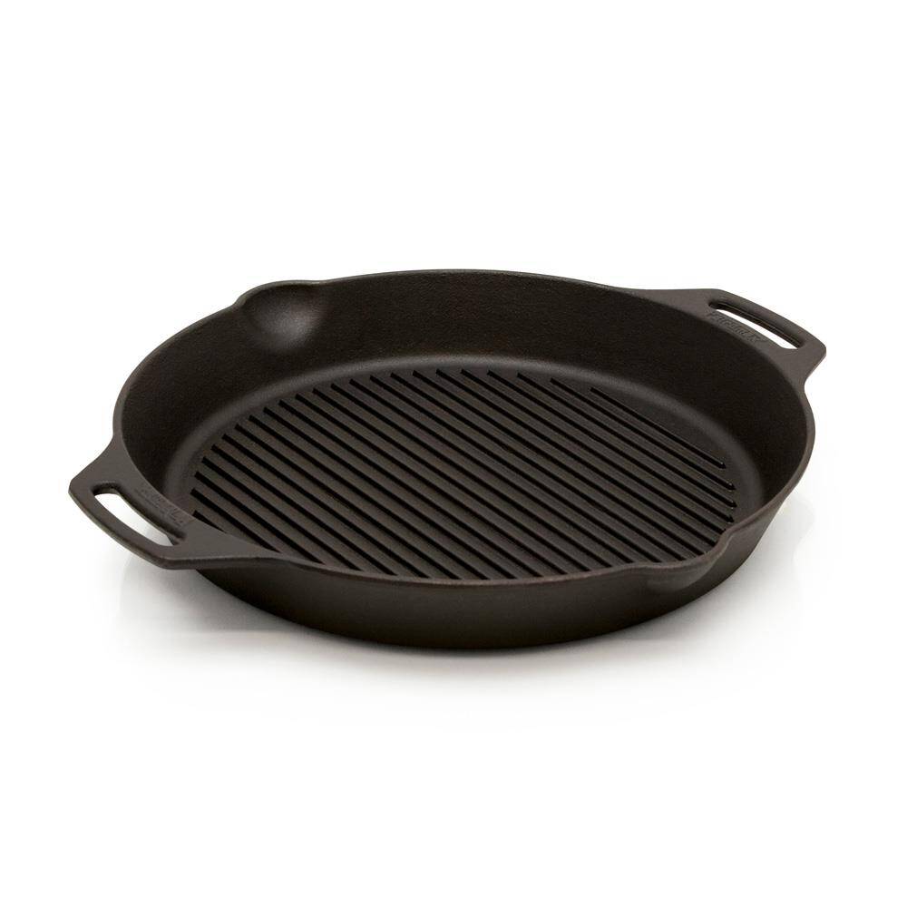Petromax Gusseeiserne Pfanne (n) Grill-Pfanne mit Stiel / gp35h