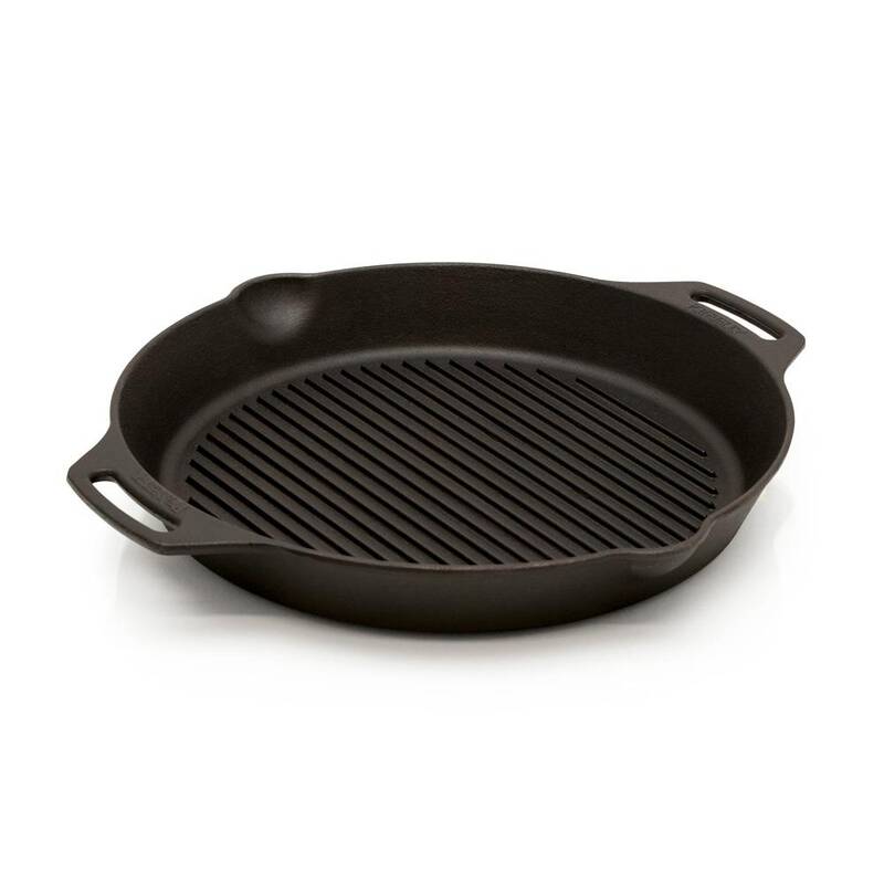 Petromax Gusseeiserne Pfanne (n) Grill-Pfanne mit Stiel / gp35h