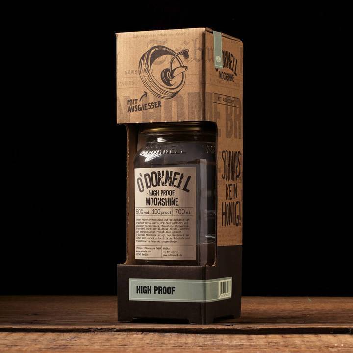 O'Donnell Geschenkset (Kombiset) - (700ml Glas + Ausgießer) High High Proof