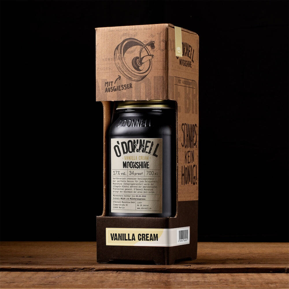O'Donnell Geschenkset (Kombiset) - (700ml Glas + Ausgießer) Vanille Cream