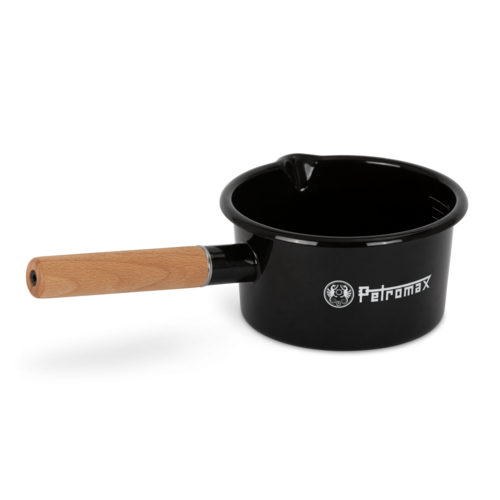 Emaille Stieltopf (1 Liter) Petromax Emaille Stieltopf schwarz 1 Liter