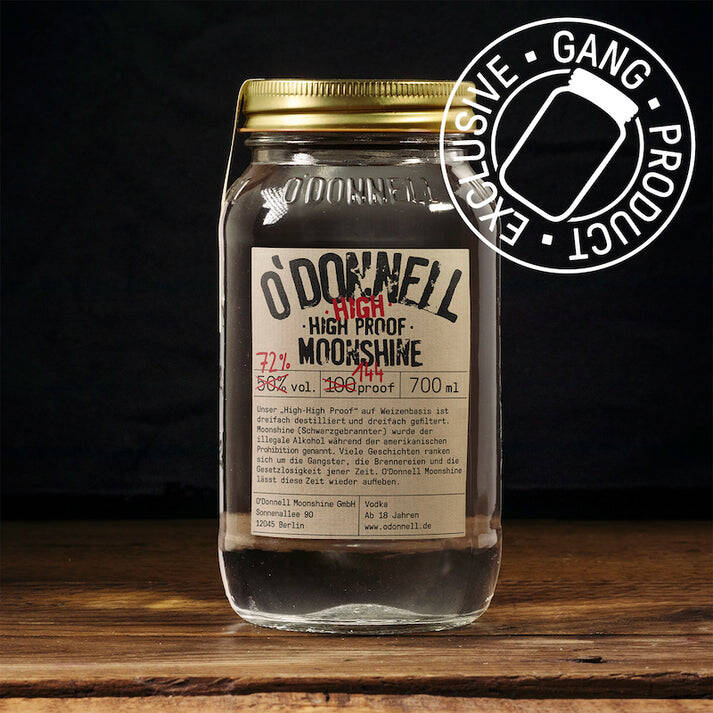 700 ml Mason Jars (verschiedene Sorten) High High Proof - 700 ml Weizenbrand - dreifach filtrierter Wodka