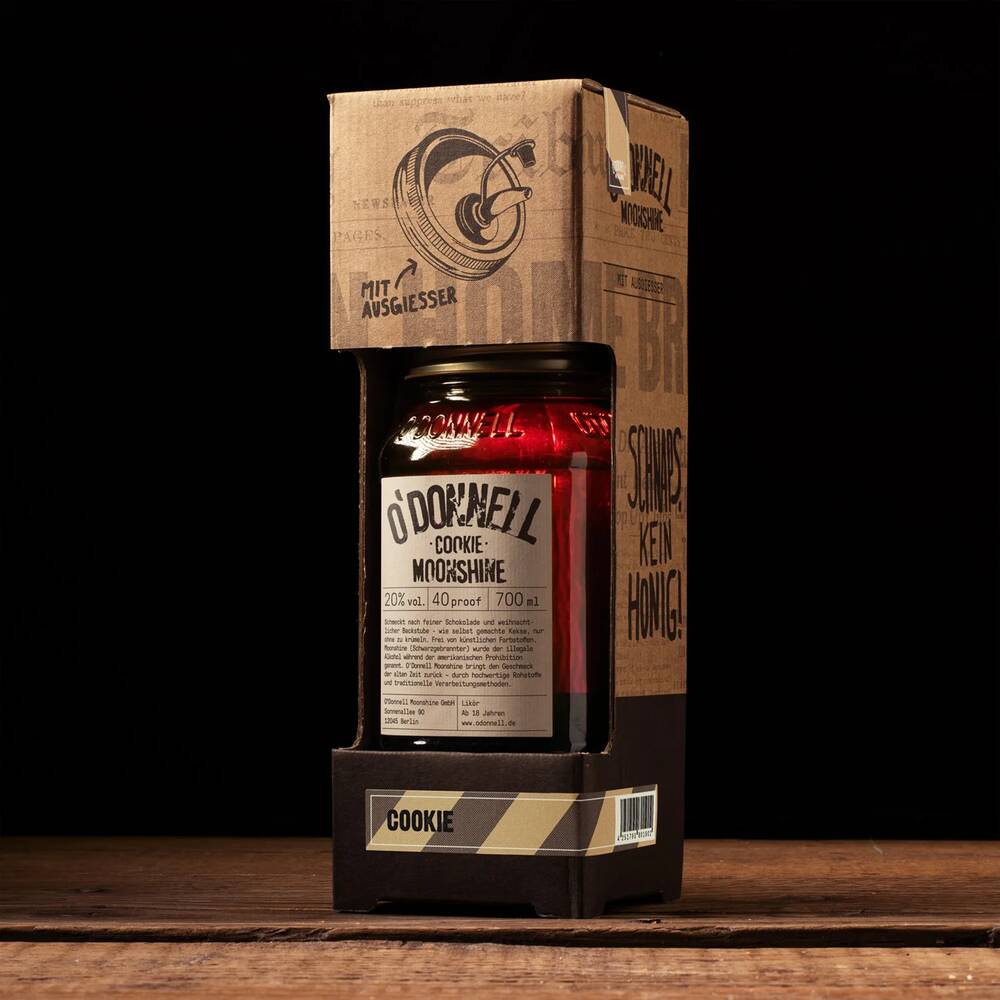 O'Donnell Geschenkset (Kombiset) - (700ml Glas + Ausgießer) Cookie