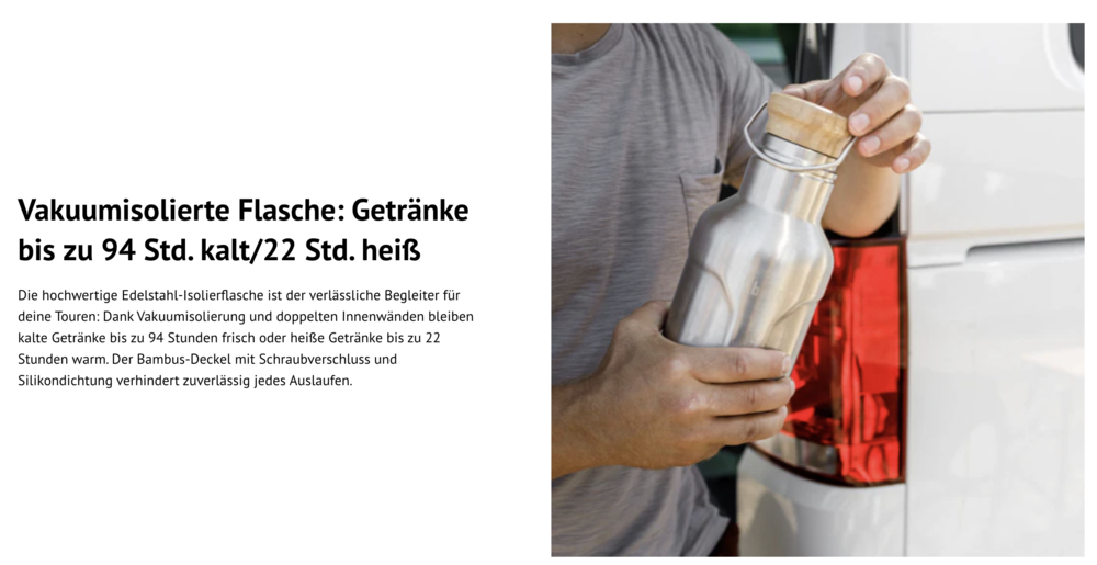 Kühlrucksack mit Kühlakku & Isolierflasche