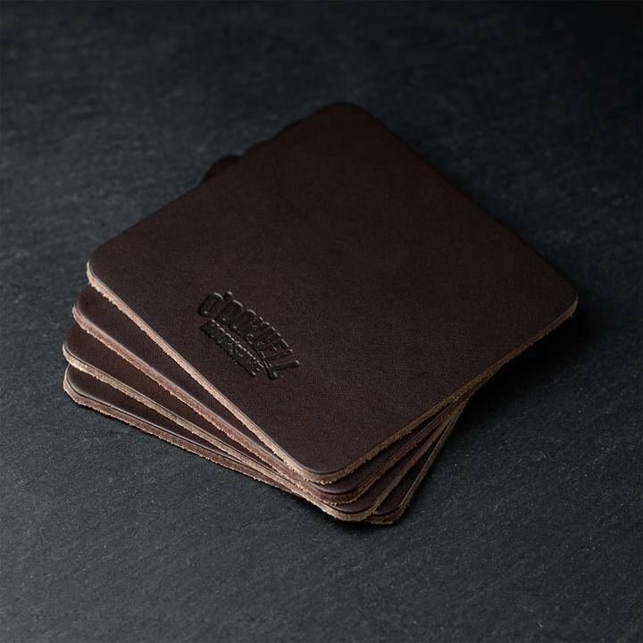 Leder Coaster Set (4 Stück)