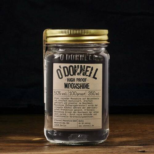 350 ml Mason Jars (verschiedene Sorten) High Proof 50% (Weizenbrand)