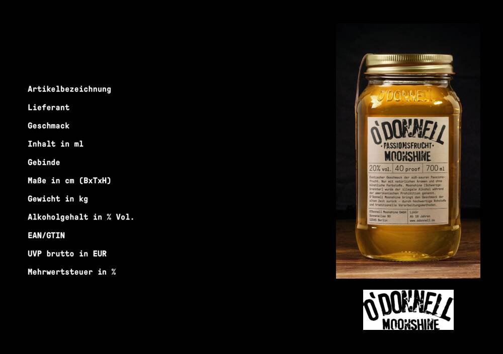 Passionsfrucht - 700 ml Likör