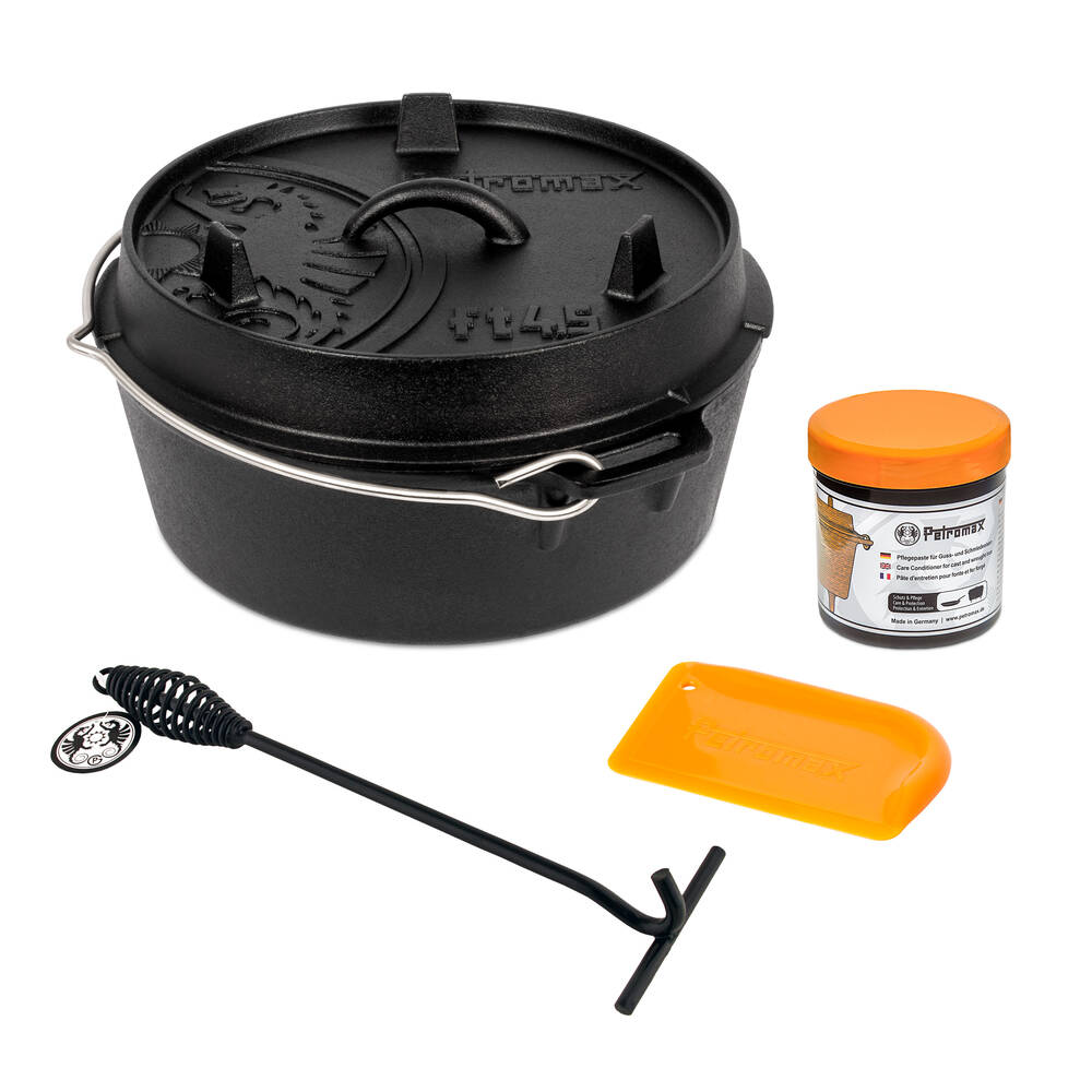 Petromax Dutch Oven Set(s) "Einsteiger" Set 1 - Einsteiger 4,5 (ohne Füße)