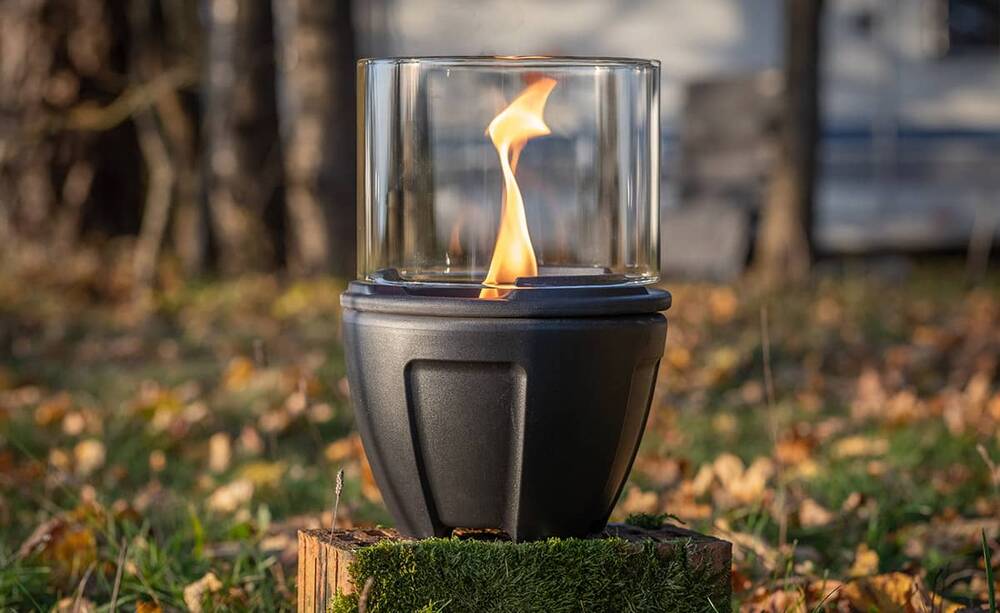 Lichtglas-Aufsatz für das Schmelzfeuer Camping