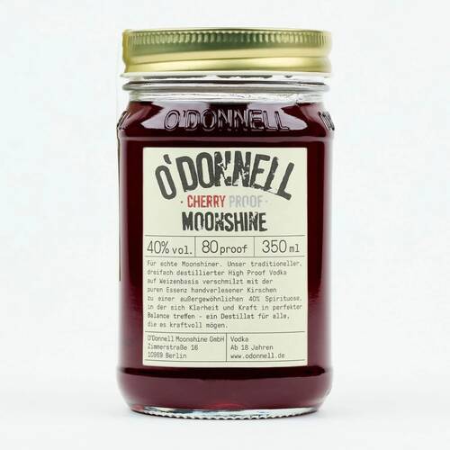 350 ml Mason Jars (verschiedene Sorten) Cherry Proof 40 %