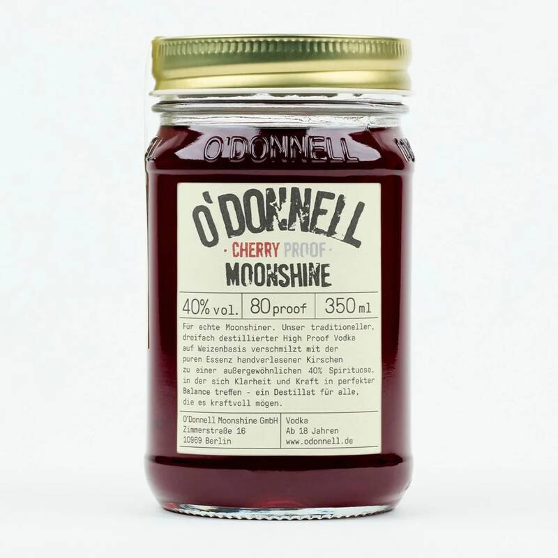 350 ml Mason Jars (verschiedene Sorten) Cherry Proof 40 %