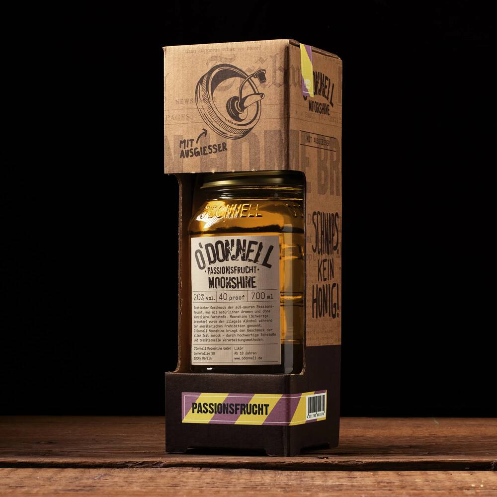 O'Donnell Geschenkset (Kombiset) - (700ml Glas + Ausgießer) Passionsfrucht