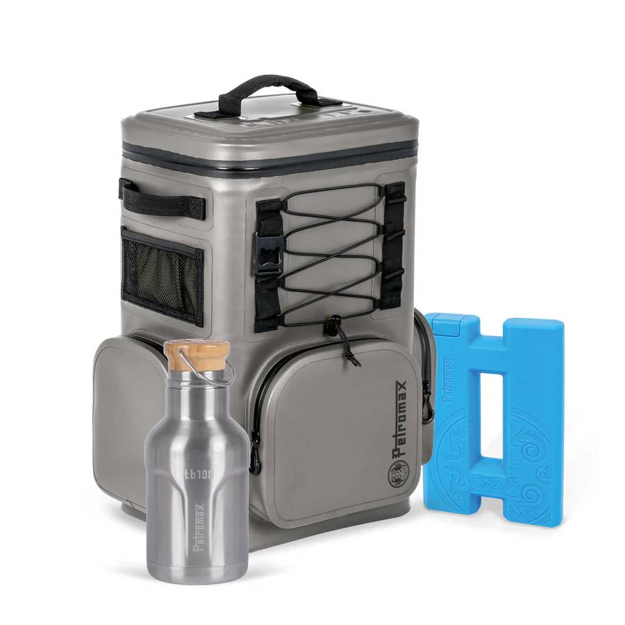 Kühlrucksack mit Kühlakku & Isolierflasche Kühlrucksack mit Kühlakku & Isolierflasche