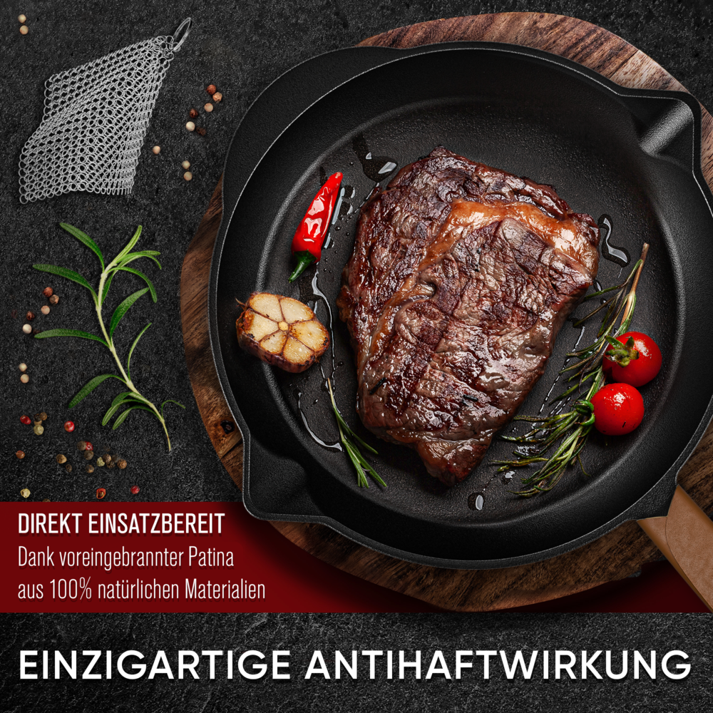 30 cm mit Lederüberzug und Ringreiniger