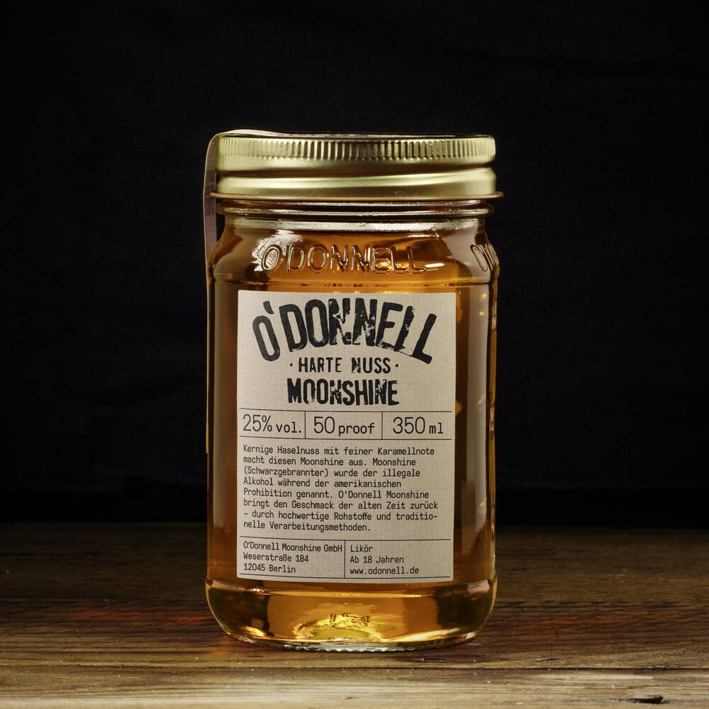 350 ml Mason Jars (verschiedene Sorten) Harte Nuss 25% - (Haselnuss, Karamell, Whiskeynote)